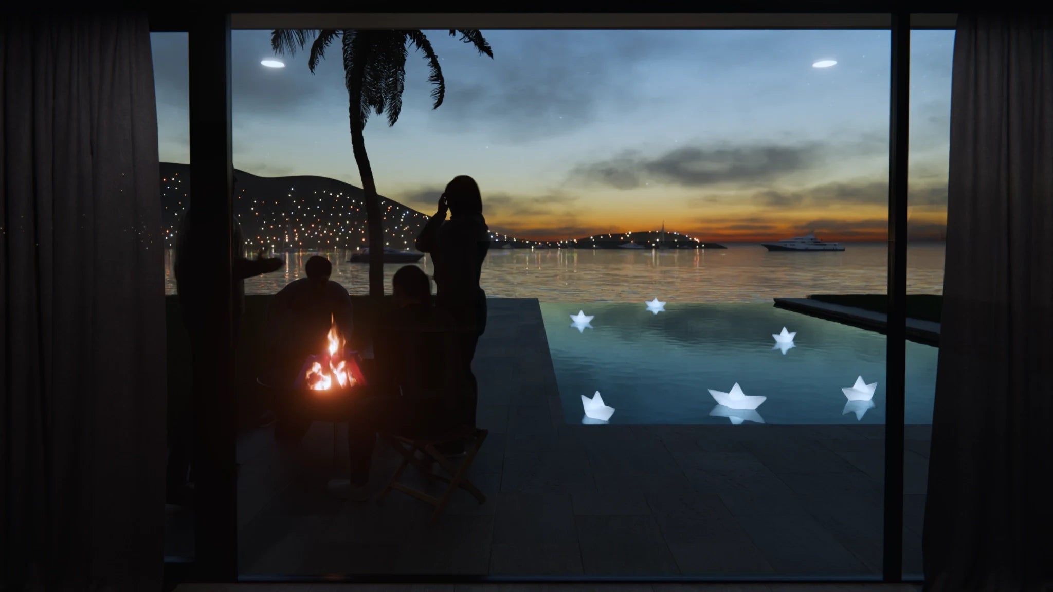 Lampa pływająca do basenu, ogrodu i wnętrz LED akumulatorowa 70cm – Boat Lamp